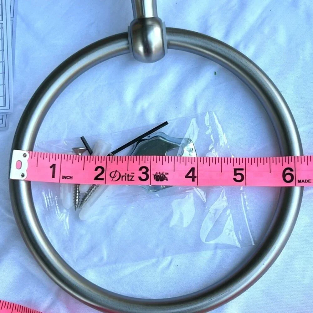 Bathroom Towel Ring 2 Pack Brushed Nickel
